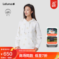 LAFUMA乐飞叶户外弹力连帽印花卫衣女 2023春季休闲运动上衣LFTS3AW19 日光白WT 165/84A(38)