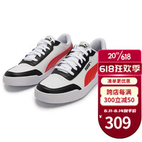 PUMA 彪马 板鞋男女鞋23春夏新款户外运动鞋经典简约情侣低帮轻便休闲鞋 369863-24/黑白色红LOGO 35.5