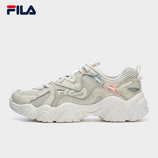 斐乐（FILA）官方猫爪4代FLUID 4女鞋复古运动鞋2023夏新款老爹鞋厚底休闲鞋 泡沫白-WG 38