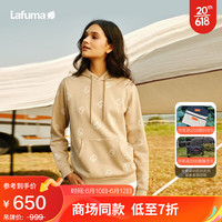LAFUMA乐飞叶户外弹力连帽印花卫衣女 2023春季休闲运动上衣LFTS3AW19 沙砾色I3 170/88A(40)