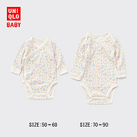 UNIQLO 优衣库 婴儿新生儿宝宝包臀衣(长袖春夏印花1件装)455045/455046