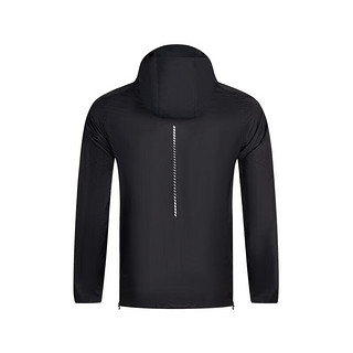 亚瑟士ASICS运动夹克男子轻量外套舒适跑步运动上衣 2011C858-001 黑色 L