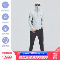 阿玛迪斯德高拉(AMADIS DE GAULA)钓鱼服男款夏季专用冰丝透气垂钓服装防紫外线路亚防晒衣 云际灰套装 L