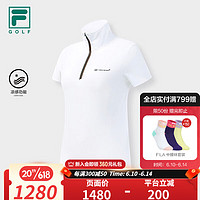 斐乐（FILA）FILA GOLF x McLAREN迈凯伦联名系列23年夏季女子针织短袖POLO衫 玉石白-WT 160/80A/S