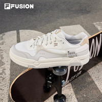 斐乐(FILA) FUSION斐乐潮牌BANK男鞋场下滑板鞋2023夏季新款厚底运动鞋 雪白/南极灰-SA 42