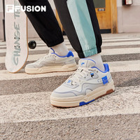 斐乐(FILA) FUSION斐乐潮牌BANK男鞋场下滑板鞋2023夏季新款厚底运动鞋 多雾灰/炫目蓝-VD 40.5
