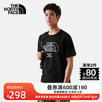 北面（The North Face）北面短袖户外T恤男外吸汗透气23上新81MX JK3/黑色 3XL/190