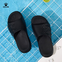 卡尔美（KELME）运动拖鞋男女夏外穿洗澡凉拖沙滩足篮球防水厚底鞋潮户外情侣同款 炫酷黑 42