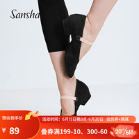 三沙（sansha）舞蹈教师鞋 芭蕾舞民族肚皮舞练功鞋性格舞考级鞋 黑色 38