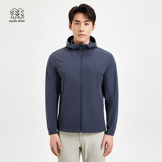 KOLON SPORT/可隆防晒衣 陈坤同款 男子户外UPF50+运动弹力防风防泼水皮肤衣夹克 LHJK3MN133-NA 藏蓝 170/M