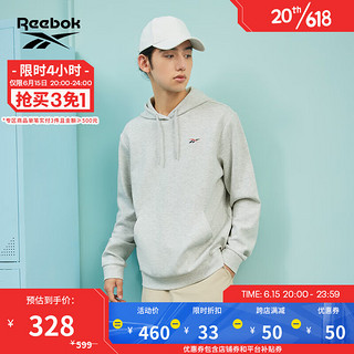 Reebok 锐步 官方卫衣男女款23春季新款男针织连帽衫223RMS301U GG3-23RMS301U A/M