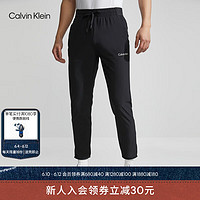 卡尔文·克莱恩 Calvin Klein 运动23春男士提花织带反光印花防水抽绳户外健身运动裤4MS3P600 001-午夜黑 M