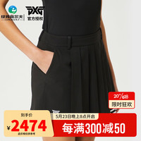 PXG高尔夫服装23春夏新款女士短裙 运动休闲百褶裙 golf短裙 PHPPW560421 黑色 L