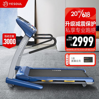 YESOUL 野小兽 跑步机家用静音减震走步机健身房专业运动减肥健身器材P50 P50跑步机-海盐蓝