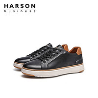 HARSON 哈森 男鞋春季新款透气板鞋真皮休闲皮鞋韩版潮流百搭鞋子男