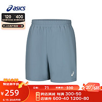 亚瑟士ASICS运动短裤男子舒适透气百搭运动裤时尚 2031E118-001 灰蓝色 XL