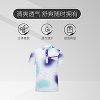 P&TGOLF 夏季新款高尔夫POLO短袖T恤宽松透气排汗 紫 XL