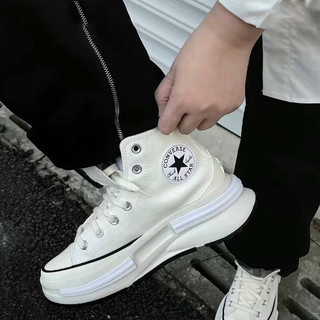 CONVERSE 匡威 休闲鞋男鞋女鞋夏季新款运动鞋夹心厚底矮子乐板鞋帆布鞋A00868C A00868C米白 35