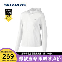 SKECHERS 斯凯奇 丨Skechers春夏女连帽遮阳梭织通勤外套凉感速干运动上衣P223W079