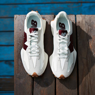 new balance 女鞋327系列舒适复古时尚潮流休闲运动鞋 灰色/米白/酒红