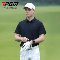 PGM高尔夫服装 男士短袖夏季运动t恤透气速干排汗抗菌柔软弹力 YF568-藏青色 M