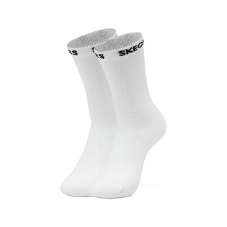 斯凯奇 Skechers春夏季中筒运动袜情侣款 亮白色/0019 S
