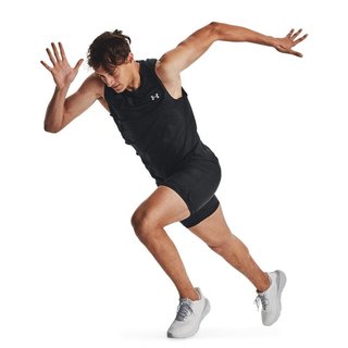 安德玛（UNDERARMOUR）春夏CoolSwitch男子透气跑步运动背心1376994 黑色001 3XL