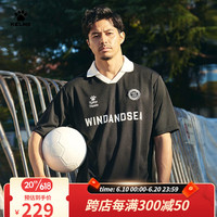 KELME 卡尔美 × WIND AND SEA 潮牌 Blokecore足球短袖POLO衫男翻领T恤 黑色 L