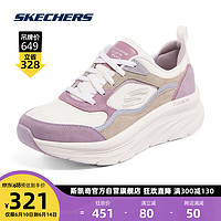 SKECHERS 斯凯奇 丨Skechers女子透气复古运动鞋简约休闲撞色跑步鞋  36.5