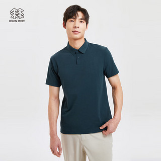 KOLON SPORT/可隆POLO衫 韩国同款 男子夏季户外休闲热压运动徒步短袖 LHPT3MTK57-TE 水鸭绿 170/M