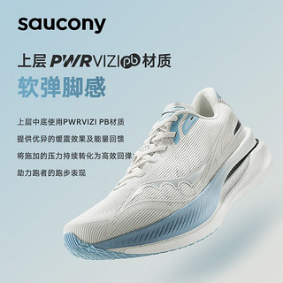 saucony 索康尼 巡航稳定支撑跑步鞋夏季轻便减震运动鞋男女同款跑鞋IDLING 白浅兰 43