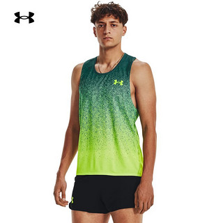 安德玛（UNDERARMOUR）春夏RUSH男子跑步运动背心1377314 绿色722 M