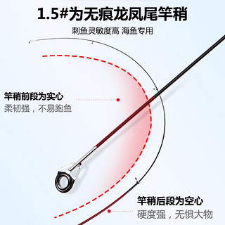 鲟海矶钓竿定位矶竿滑漂竿套装钓鱼竿碳素手海两用长节海竿抛竿渔具 3.5米单竿