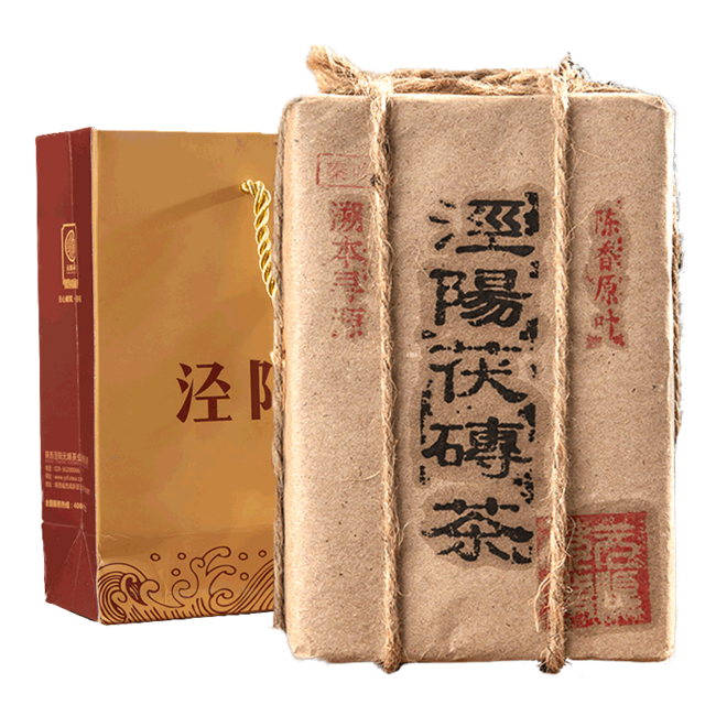 秦吻 泾阳茯茶陕西特产金花茯砖茶复古黑茶 500g