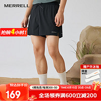 迈乐（Merrell）户外运动休闲短裤男款速干春夏款舒适宽松23春夏新款短裤 MC2239010-1黑色 XL