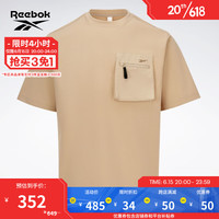 Reebok锐步官方夏季新款Tee男子针织运动休闲短袖T恤23RCS413M 23RCS413MGK0 A/XL
