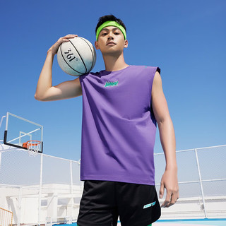 361°运动背心男2023夏季新款AG篮球冰感凉爽运动无袖上衣 草花紫 XL