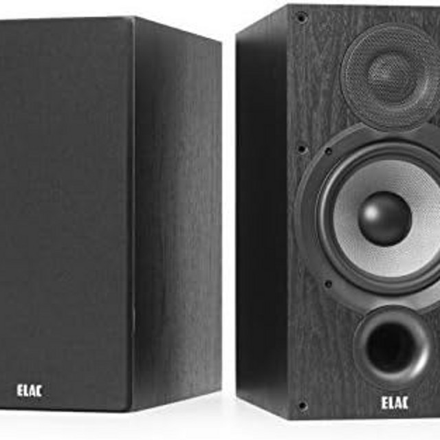 ELAC 意力 Debut 2.0 B6.2 书架式扬声器，黑色（对）