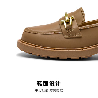 Clarks其乐女鞋奥芮系列鞋子女2023厚底乐福鞋通勤单鞋