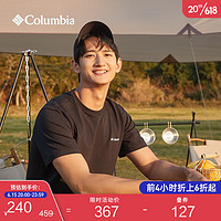 哥伦比亚（Columbia）户外23春夏新品情侣同款男女个性圆领运动短袖T恤AE5592 011（男女同款） XL(185/104A)