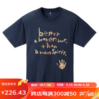 mont·bell 户外夏季男女通用透气速干T恤潮流印花短袖 1114153 DKNV深海军蓝 XL
