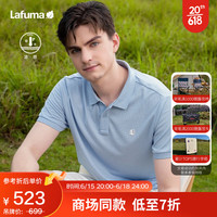 LAFUMA乐飞叶户外polo衫 纯棉快干凉感男休闲百搭短袖t恤 LMTS3BS11 烟蓝LN 180/100A(50)
