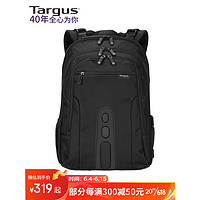 Targus 泰格斯 双肩电脑包15.6英寸商务背包轻便书包笔记本包潮流 黑 013