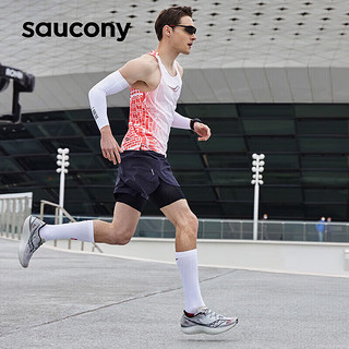 Saucony索康尼啡鹏3男跑鞋马拉松碳板竞速跑鞋缓震运动鞋白黑44