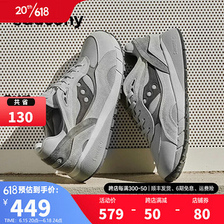 Saucony索康尼休闲鞋经典复古时尚男女同款百搭运动鞋SHADOW6000LAYER 灰色 37.5