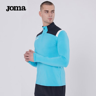 JOMA 运动t恤男长袖足球服男士春夏季新款速干衣男半拉链长袖套头上衣 曼城兰 5XL