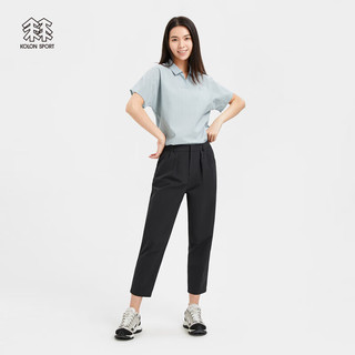  可隆 KOLON SPORT女微哈伦版软壳长裤抗菌防泼水休闲裤子 黑色BL 175/XL
