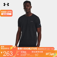 安德玛(UNDERARMOUR)新款男子跑步运动短袖T恤 1375692-001 2XL