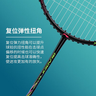 李宁（LI-NING）羽毛球拍攻守兼备全碳素羽拍单拍成人比赛训练通用拍 黑色5U