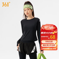 361°运动服女长袖上衣瑜伽服春秋跑步训练服修身速干瑜伽健身服